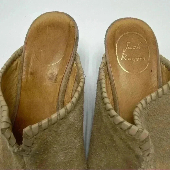 Platform clog wedges Jack Rogers suede clogs/mule wedge shoes size 8 - Picture 5 of 8